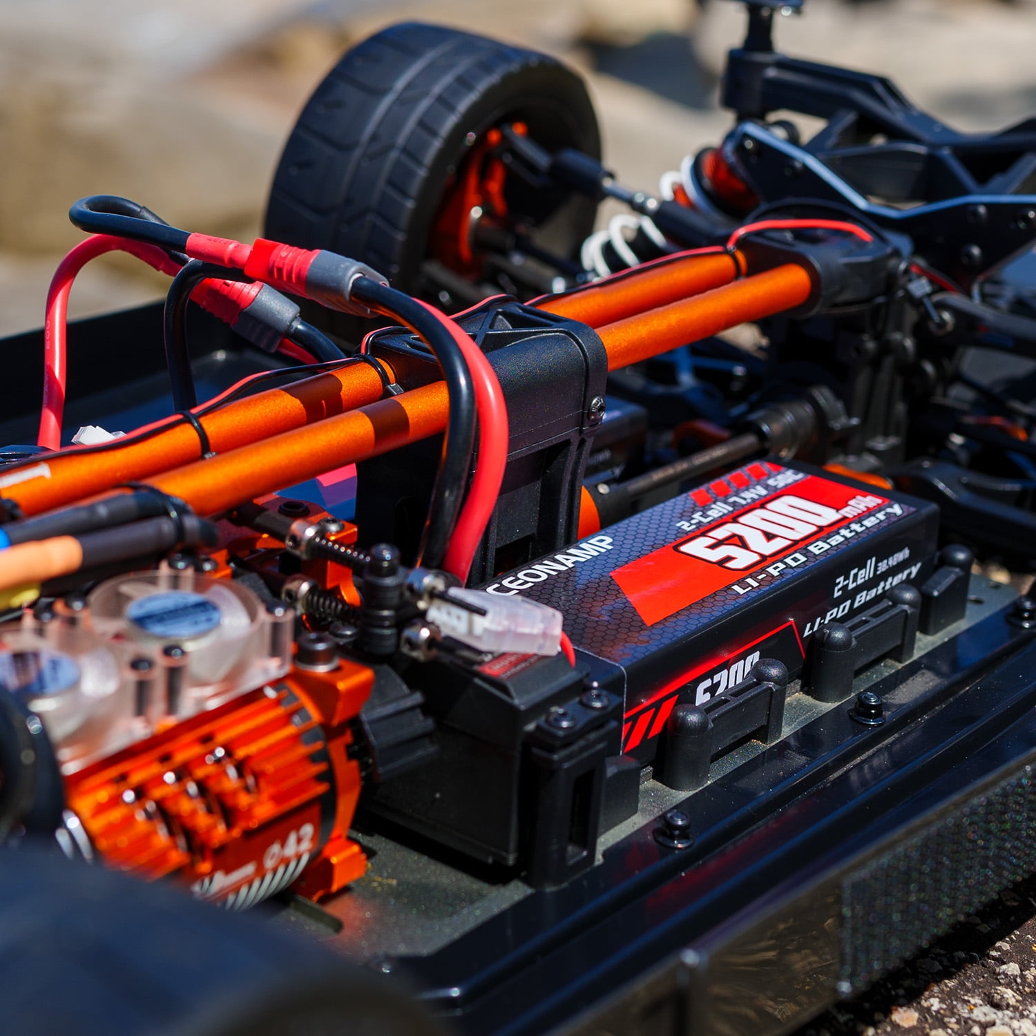 PCEONAMP 7 4V Lipo Battery 2S 50C 5200mAh Lipo Hard Case with T plug for RC Car Trucks 1/7 1/8 1/10 RC Vehicles