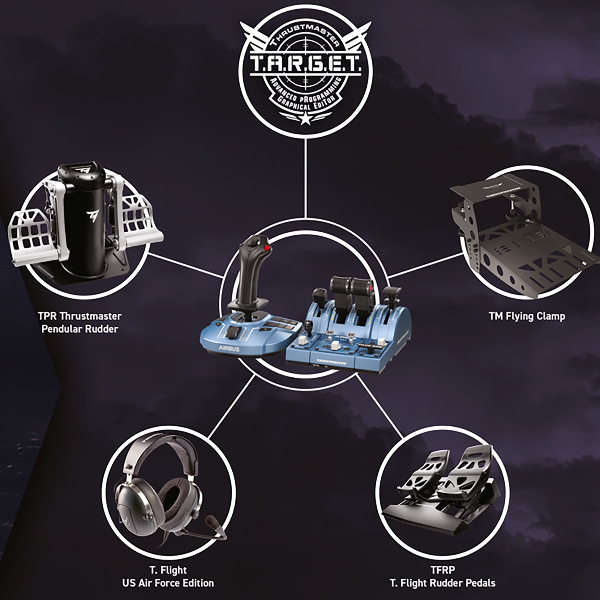 Accesorio para PC: Vuelo - Sistema de Control - Paquete de Capitán TCA Thrustmaster X Edición Airbus