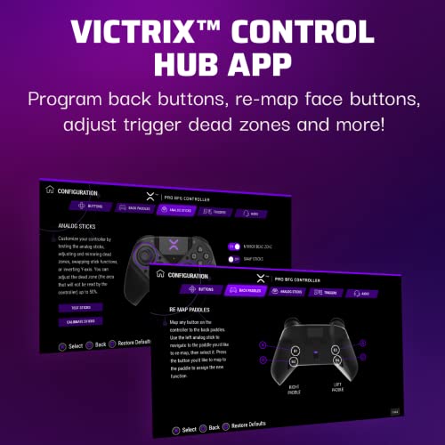 PDP Victrix Pro BFG Wireless Gaming Controller for Playstation 5 / PS5  PS4  PC  Modular Esports Gamepad  Remappable Buttons  Customizable Triggers/Paddles/D Pad/Fightpad  PC App  Black