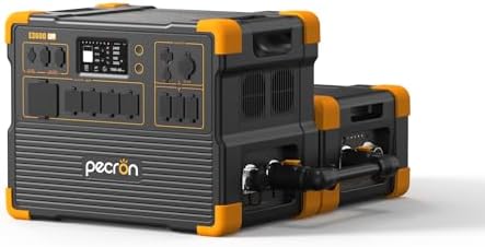 PECRON Portable Power Station 3072Wh E3600LFP with Trolley  5x3600W AC Outlets Power Station  LiFePO4 Battery Backup Expanded to 15 36KWh  Solar Generator for Home Use  RV  Camping  CPAP  Emergency