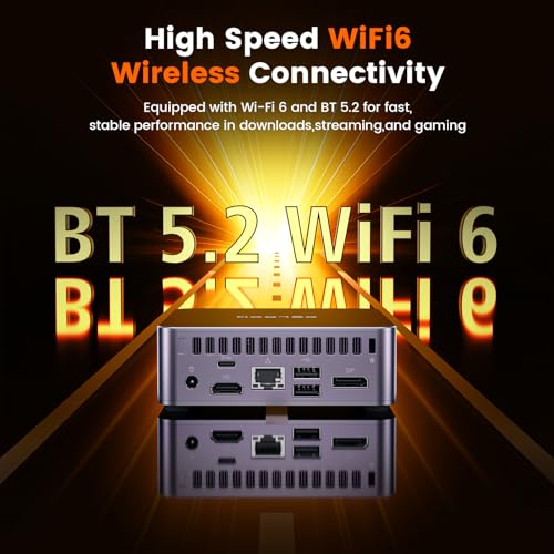 PELADN Mini PC Gaming  Ryzen 7 7735U  8C/16T  up to 4 75Ghz  32GB DDR5/1TB NVMe SSD Dual Type C/DP/HD Mini Desktop Computer WiFi6 4K/60Hz Quadruple Display USB3 2/BT5 2 Mini Computers
