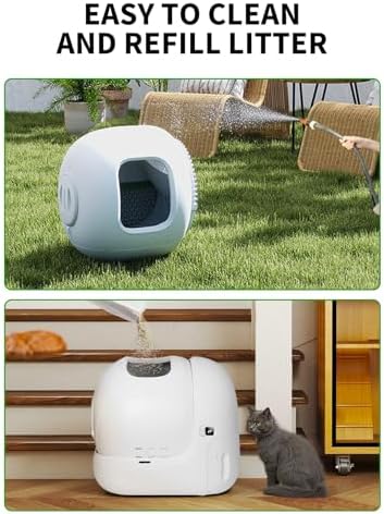 PETKIT PuraMax 2 - Arenero automático para gatos con autolimpieza, control por aplicación con sensores de seguridad, sin olores y anti-fugas. El paquete básico incluye bolsas de basura, WiFi de 2.4G y