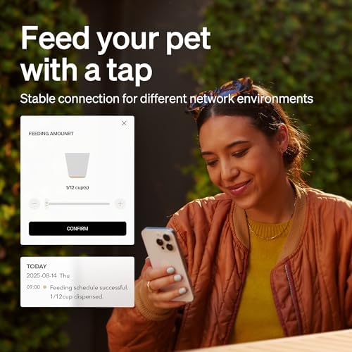 PETLIBRO Automatic Cat Feeder  5G WiFi Automatic Dog Food Dispenser with Freshness Preservation  5L Timed Pet Feeder with Low Food Sensor  Up to 10 Meals Per Day  Granary Black