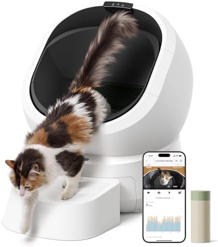 PETLIBRO Automatic Litter Box with Accessories Kit & 90 Day AI Trial  Large Open Top Self Cleaning Litter Box with AI Camera Waste Analysis  Multi Cat Recognition  Usage Tracking and Auto Odor Control