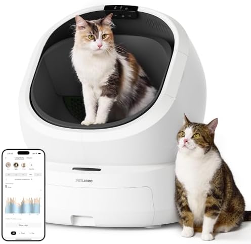 PETLIBRO Automatic Litter Box with AI Camera Waste Analysis  Auto Odor Control Self Cleaning Litter Box  Large Open Top Luma Smart Litterbox with Multi Cats Recognition  Usage Tracking  Safety Sensors