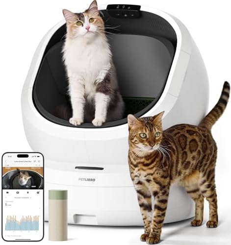 PETLIBRO Automatic Litter Box with AI Camera Waste Analysis  Auto Odor Control Self Cleaning Litter Box  Large Open Top Luma Smart Litterbox with Multi Cats Recognition  Usage Tracking  Safety Sensors