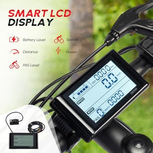 PEXMOR Electric Bike Conversion Kit  48V 1200W 26 Front/Rear Wheel E Bike Conversion Kit with 3 Mode Controller  PAS  LCD Display  Twist Throttle