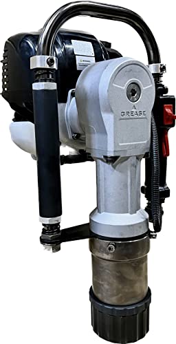PGD1032 Titan - Destornillador de poste de gas - Destornillador de poste de valla resistente para postes en T, tuberías y estacas - Destornillador de valla Titan portátil con motor de 4 tiempos de 140