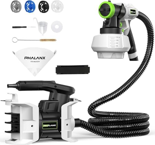 PHALANX 3000PSI Airless Paint Sprayer   Electric Paint Spray Gun for House Painting  Fences & Cabinets   High Power Spray Gun Handles Latex  Oil  Stain