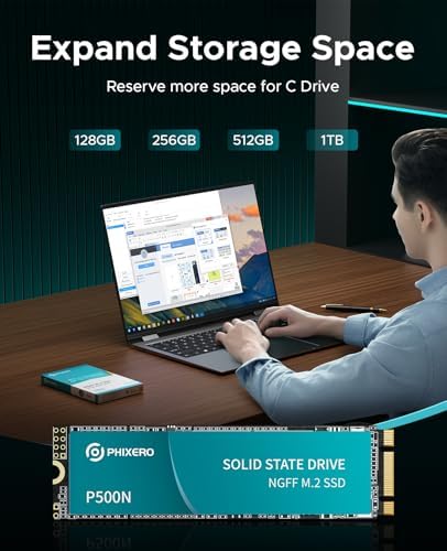 PHIXERO High Performance M 2 NGFF SSD 500MB/S 2TB  Compact  Fast  and Powerful Storage Solution for Laptops and Desktops