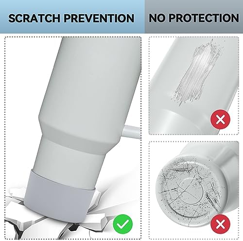 PICcircuit 2PCS for Stanley Boot  Silicone Bottom for Quencher Adventure 40oz 30oz IceFlow 20oz 30oz Bottle&for Hydroflask Tumbler 12 24oz for Stanley Cup Accessories Avoid Scratches&Noise