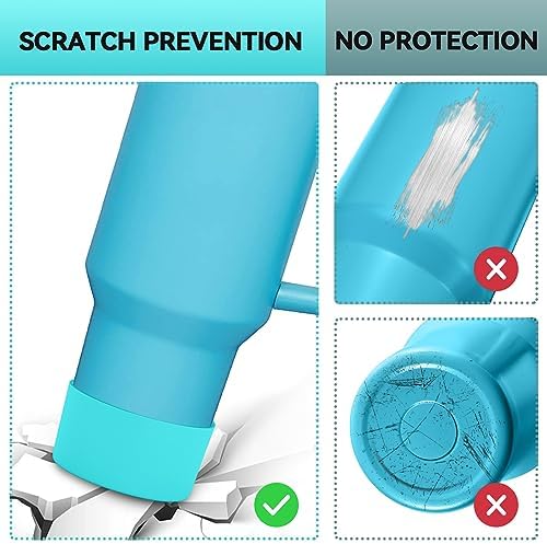 PICcircuit 2PCS for Stanley Boot  Silicone Bottom for Quencher Adventure 40oz 30oz IceFlow 20oz 30oz Bottle&for Hydroflask Tumbler 12 24oz for Stanley Cup Accessories Avoid Scratches&Noise