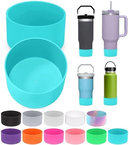 PICcircuit 2PCS for Stanley Boot  Silicone Bottom for Quencher Adventure 40oz 30oz IceFlow 20oz 30oz Bottle&for Hydroflask Tumbler 12 24oz for Stanley Cup Accessories Avoid Scratches&Noise