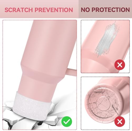 PICcircuit 2PCS for Stanley Boot  Silicone Bottom for Quencher Adventure 40oz 30oz IceFlow 20oz 30oz Bottle&for Hydroflask Tumbler 12 24oz for Stanley Cup Accessories Avoid Scratches&Noise