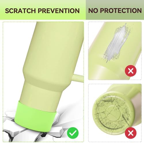 PICcircuit 2PCS for Stanley Boot  Silicone Bottom for Quencher Adventure 40oz 30oz IceFlow 20oz 30oz Bottle&for Hydroflask Tumbler 12 24oz for Stanley Cup Accessories Avoid Scratches&Noise