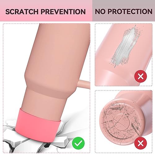 PICcircuit 2PCS for Stanley Boot  Silicone Bottom for Quencher Adventure 40oz 30oz IceFlow 20oz 30oz Bottle&for Hydroflask Tumbler 12 24oz for Stanley Cup Accessories Avoid Scratches&Noise