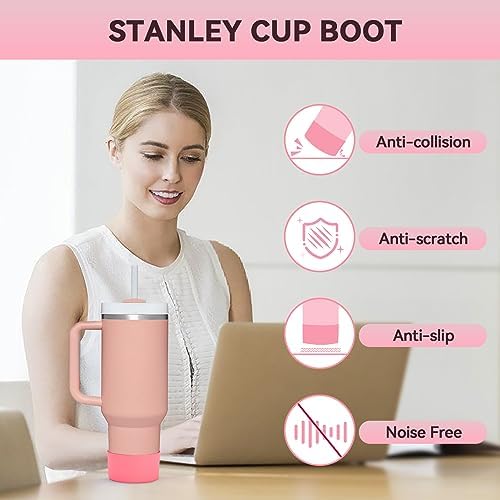 PICcircuit 2PCS for Stanley Boot  Silicone Bottom for Quencher Adventure 40oz 30oz IceFlow 20oz 30oz Bottle&for Hydroflask Tumbler 12 24oz for Stanley Cup Accessories Avoid Scratches&Noise