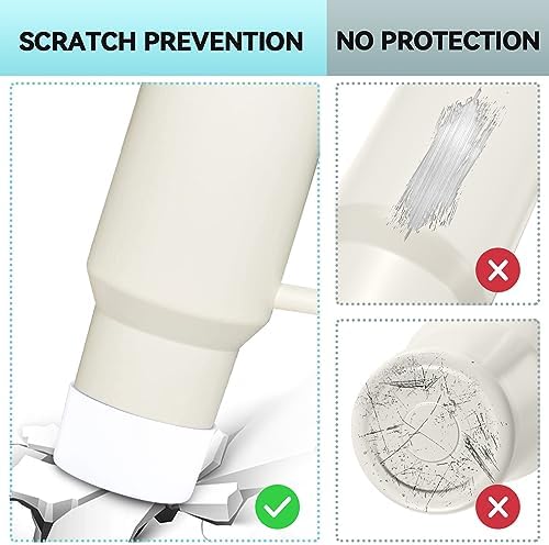 PICcircuit 2PCS for Stanley Boot  Silicone Bottom for Quencher Adventure 40oz 30oz IceFlow 20oz 30oz Bottle&for Hydroflask Tumbler 12 24oz for Stanley Cup Accessories Avoid Scratches&Noise