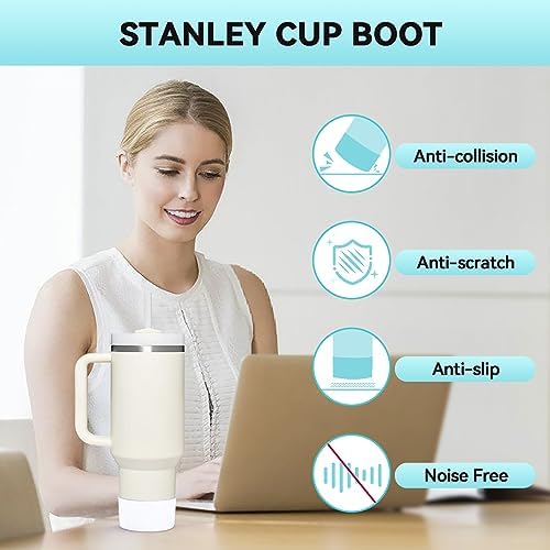 PICcircuit 2PCS for Stanley Boot  Silicone Bottom for Quencher Adventure 40oz 30oz IceFlow 20oz 30oz Bottle&for Hydroflask Tumbler 12 24oz for Stanley Cup Accessories Avoid Scratches&Noise