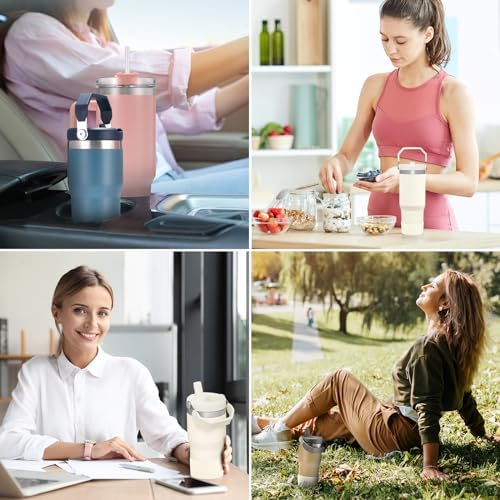 PICcircuit 2PCS for Stanley Boot  Silicone Bottom for Quencher Adventure 40oz 30oz IceFlow 20oz 30oz Bottle&for Hydroflask Tumbler 12 24oz for Stanley Cup Accessories Avoid Scratches&Noise