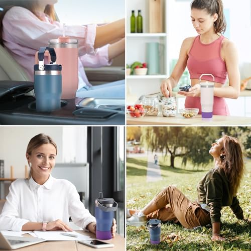 PICcircuit 2PCS for Stanley Boot  Silicone Bottom for Quencher Adventure 40oz 30oz IceFlow 20oz 30oz Bottle&for Hydroflask Tumbler 12 24oz for Stanley Cup Accessories Avoid Scratches&Noise