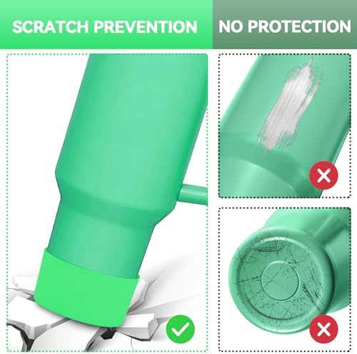 PICcircuit 2PCS for Stanley Boot  Silicone Bottom for Quencher Adventure 40oz 30oz IceFlow 20oz 30oz Bottle&for Hydroflask Tumbler 12 24oz for Stanley Cup Accessories Avoid Scratches&Noise