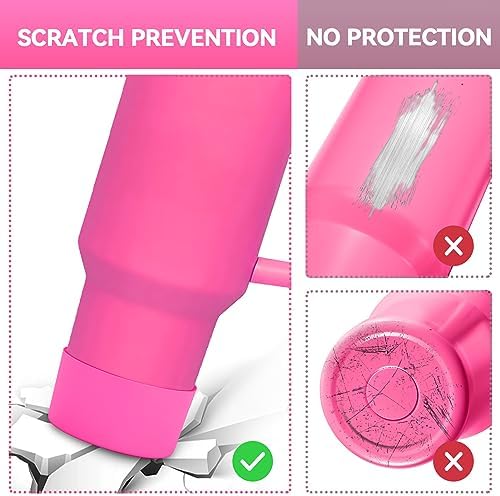 PICcircuit 2PCS for Stanley Boot  Silicone Bottom for Quencher Adventure 40oz 30oz IceFlow 20oz 30oz Bottle&for Hydroflask Tumbler 12 24oz for Stanley Cup Accessories Avoid Scratches&Noise