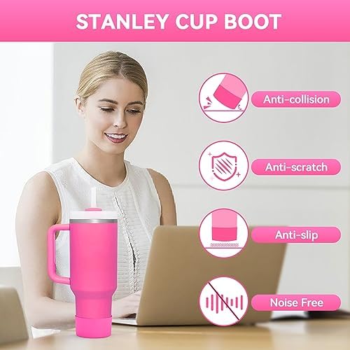 PICcircuit 2PCS for Stanley Boot  Silicone Bottom for Quencher Adventure 40oz 30oz IceFlow 20oz 30oz Bottle&for Hydroflask Tumbler 12 24oz for Stanley Cup Accessories Avoid Scratches&Noise