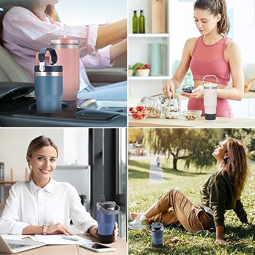 PICcircuit 2PCS for Stanley Boot  Silicone Bottom for Quencher Adventure 40oz 30oz IceFlow 20oz 30oz Bottle&for Hydroflask Tumbler 12 24oz for Stanley Cup Accessories Avoid Scratches&Noise