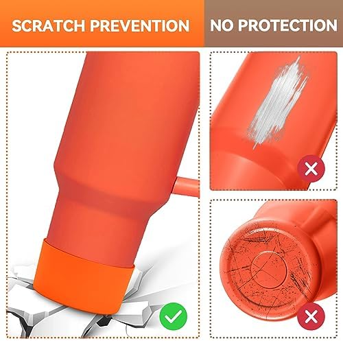 PICcircuit 2PCS for Stanley Boot  Silicone Bottom for Quencher Adventure 40oz 30oz IceFlow 20oz 30oz Bottle&for Hydroflask Tumbler 12 24oz for Stanley Cup Accessories Avoid Scratches&Noise