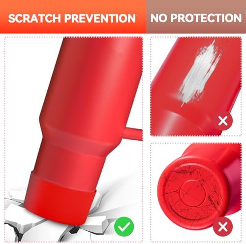 PICcircuit 2PCS for Stanley Boot  Silicone Bottom for Quencher Adventure 40oz 30oz IceFlow 20oz 30oz Bottle&for Hydroflask Tumbler 12 24oz for Stanley Cup Accessories Avoid Scratches&Noise