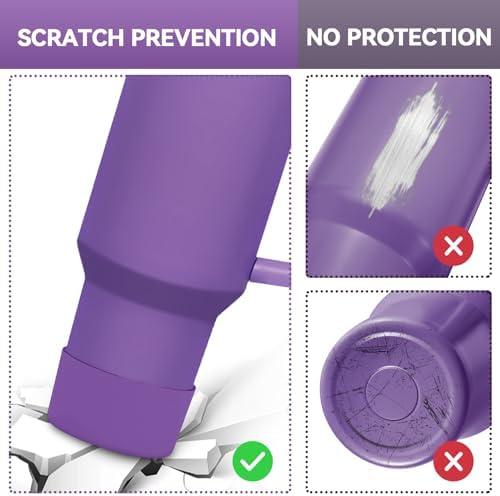 PICcircuit 2PCS for Stanley Boot  Silicone Bottom for Quencher Adventure 40oz 30oz IceFlow 20oz 30oz Bottle&for Hydroflask Tumbler 12 24oz for Stanley Cup Accessories Avoid Scratches&Noise