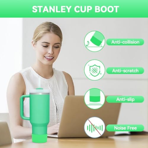 PICcircuit 2PCS for Stanley Boot  Silicone Bottom for Quencher Adventure 40oz 30oz IceFlow 20oz 30oz Bottle&for Hydroflask Tumbler 12 24oz for Stanley Cup Accessories Avoid Scratches&Noise