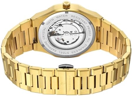 PIERRE RICHARDSON PR5922 Men s Watch  Black Dial  24K Pure Gold Plated  Automatic  Sapphire Glass  41mm  10ATM