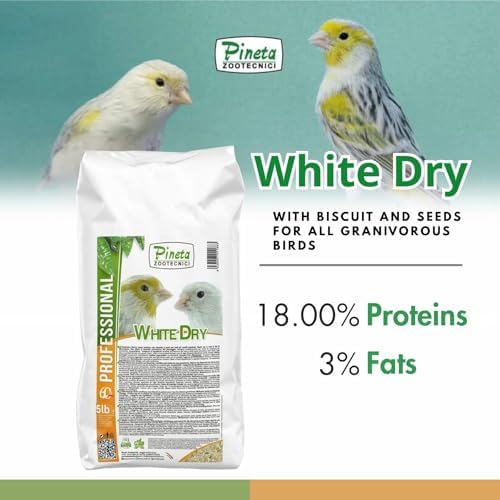 PINETA White Dry Bird Food 5 Lbs   Finch Food  Nutrient Rich Blend Bird Seed for Finches and Small Birds  Support Daily Energy  Balanced Growth Diet & Healthy Food