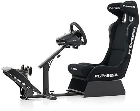 PLAYSEAT Evolution Pro Sim Racing Cockpit   Comfortable Racing Simulator Cockpit   Easily Adjustable   Compatible with all Steering Wheels & Pedals on the Market   Supports PC & Console  Actifit