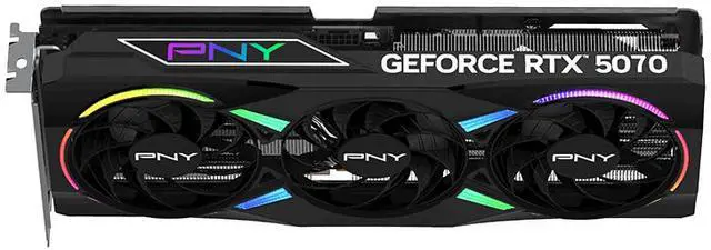 PNY ARGB OC GeForce RTX 5070 12GB 192 Bit GDDR7 PCI Express 5 0 DLSS 4 0 Graphics Card VCG507012TFXXPB1 O