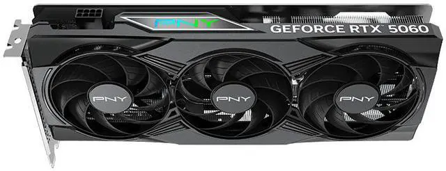 PNY ARGB OC GeForce RTX 5060 8GB GDDR7 PCI Express 5 0 x8 ATX Graphics Card RTX 5060 ARGB EPIC X RGB Overclocked Triple Fan GPU