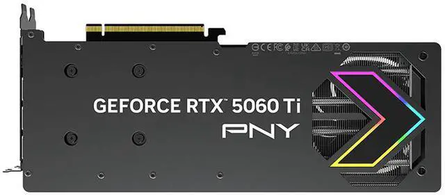 PNY ARGB OC GeForce RTX 5060 Ti DLSS 4 0 PCI Express 5 0 x8 8GB 128 Bit GDDR7 DLSS 4 0 Graphics Card RTX 5060 Ti 8GB Triple Fan ARGB OC VCG5060T8TFXXPB1 O