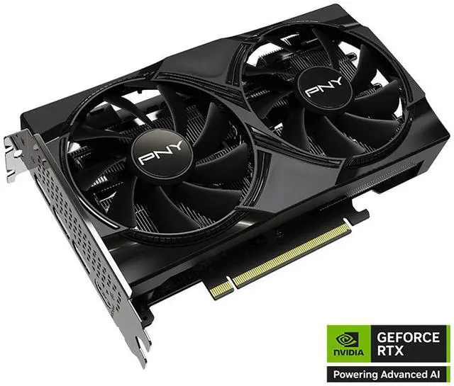 PNY Dual Fan OC GeForce RTX 5060 8GB GDDR7 PCI Express 5 0 x8 ATX Graphics Card RTX 5060 Overclocked Dual Fan GPU