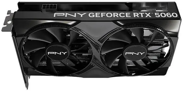 PNY Dual Fan OC GeForce RTX 5060 8GB GDDR7 PCI Express 5 0 x8 ATX Graphics Card RTX 5060 Overclocked Dual Fan GPU