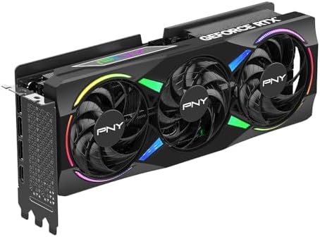 PNY GeForce RTX 5070 Ti Epic X ARGB OC Triple Fan  Graphics Card  16GB GDDR7  256 Bit  2640 MHz Boost  PCIe 5 0  HDMI/DP 2 1  NVIDIA Blackwell  DLSS 4
