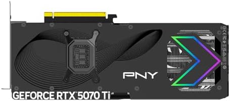 PNY GeForce RTX 5070 Ti Epic X ARGB OC Triple Fan  Graphics Card  16GB GDDR7  256 Bit  2640 MHz Boost  PCIe 5 0  HDMI/DP 2 1  NVIDIA Blackwell  DLSS 4