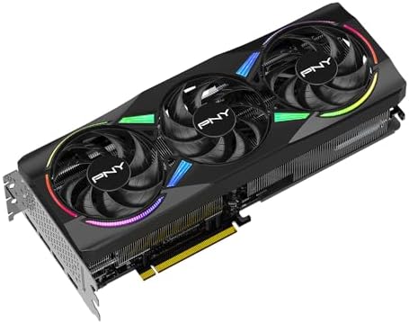 PNY GeForce RTX 5070 Ti Epic X ARGB OC Triple Fan  Graphics Card  16GB GDDR7  256 Bit  2640 MHz Boost  PCIe 5 0  HDMI/DP 2 1  NVIDIA Blackwell  DLSS 4