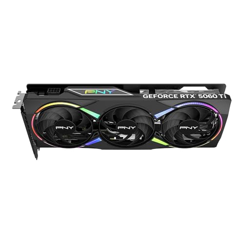 PNY GeForce RTX™ 5060 Ti 16GB Epic-X RGB™ GPU con triple ventilador overclocked DLSS 4