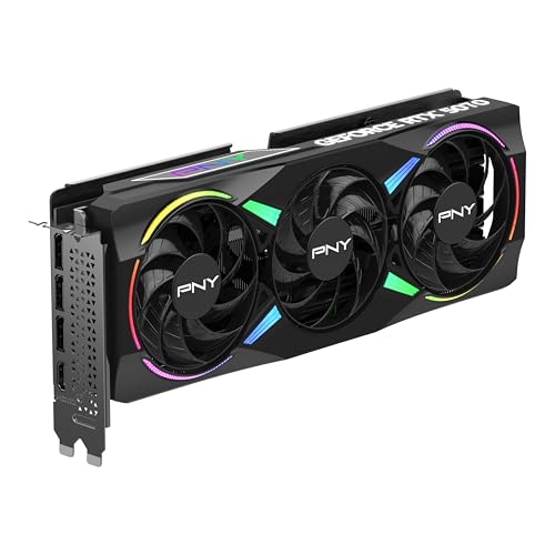 PNY NVIDIA GeForce RTX  5070 12GB ARGB Overclocked Triple Fan Graphics Card  DLSS 4  PCIe  5 0  HDMI /DP 2 1  2 4 Slot  Epic X  RGB Lighting