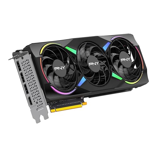 PNY NVIDIA GeForce RTX  5070 12GB ARGB Overclocked Triple Fan Graphics Card  DLSS 4  PCIe  5 0  HDMI /DP 2 1  2 4 Slot  Epic X  RGB Lighting