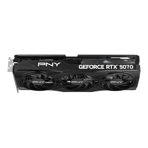PNY NVIDIA GeForce RTX 5070 12GB Overclocked Triple Fan Graphics Card DLSS 4 PCIe 5 0 HDMI /DP 2 1 2 4 Slot