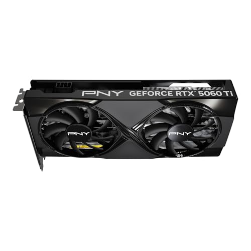 PNY Tarjeta gráfica NVIDIA GeForce RTX™ 5060 Ti de 16 GB con doble ventilador overclocked (DLSS 4, PCIe® 5.0, HDMI®/DP 2.1, 2 ranuras)