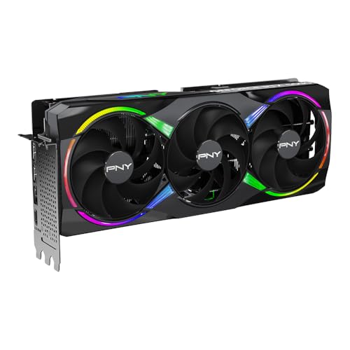 PNY Tarjeta gráfica NVIDIA GeForce RTX™ 5090 de 32 GB ARGB con triple ventilador overclocked (DLSS 4, PCIe® 5.0, HDMI®/DP 2.1, 3.5 ranuras, iluminación RGB Epic-X™)